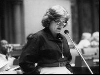 Louise Speaking in the New York State Assembly